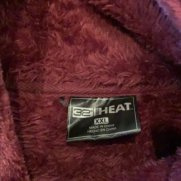 Soft, fuzzy maroon jacket - Picture 2 of 2